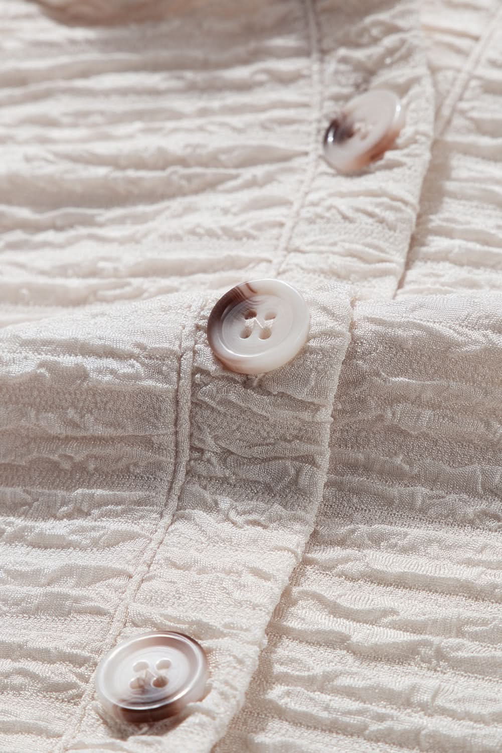 Apricot Solid Textured Drawstring Henley Hoodie - Love Salve